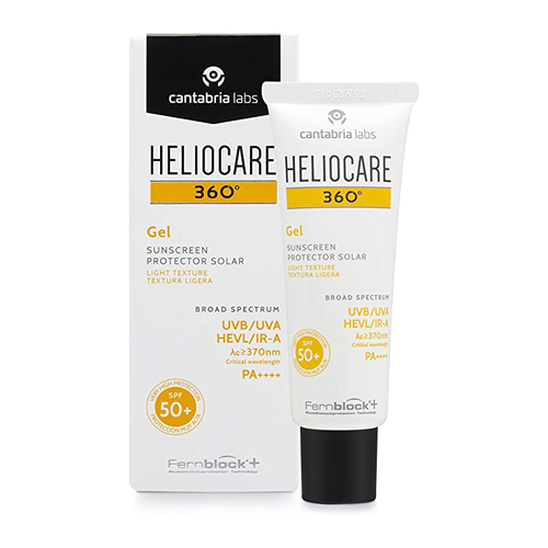 Heliocare 360º Gel SPF 50+ - Crema Solar Facial, Fotoprotector Avanzado, Textura Gel, Ligera, Rápida Absorción, Pieles Normales o Mixtas, Antioxidante, 50ml